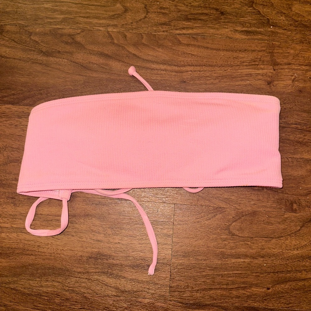Pink Strapless Bandeau Top